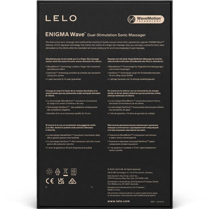 LELO ENIGMA WAVE MASSAGEADOR DE TRIPLA VIBRAyaO PRETO