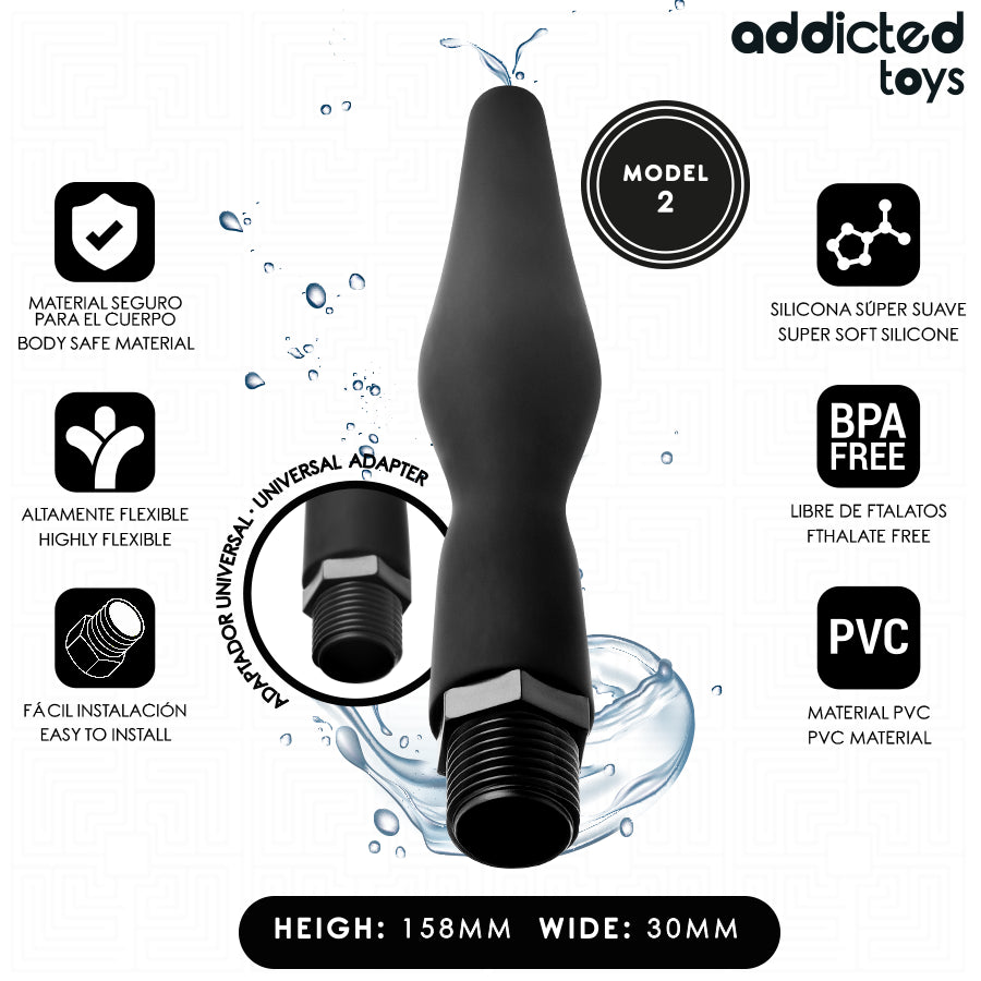 ADDICTED TOYS LIMPADOR ANAL COM ADAPTADOR UNIVERSAL MODELO 2