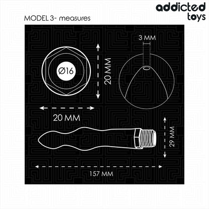 ADDICTED TOYS LIMPADOR ANAL COM ADAPTADOR UNIVERSAL MODELO 3