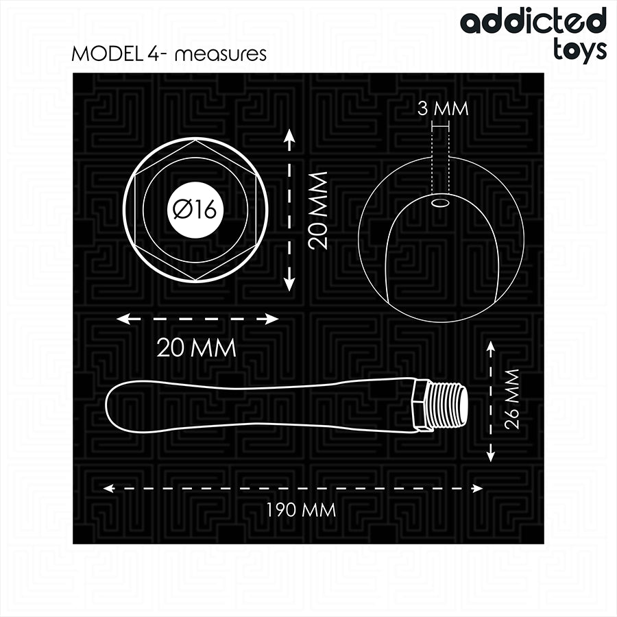 ADDICTED TOYS LIMPADOR ANAL COM ADAPTADOR UNIVERSAL MODELO 4