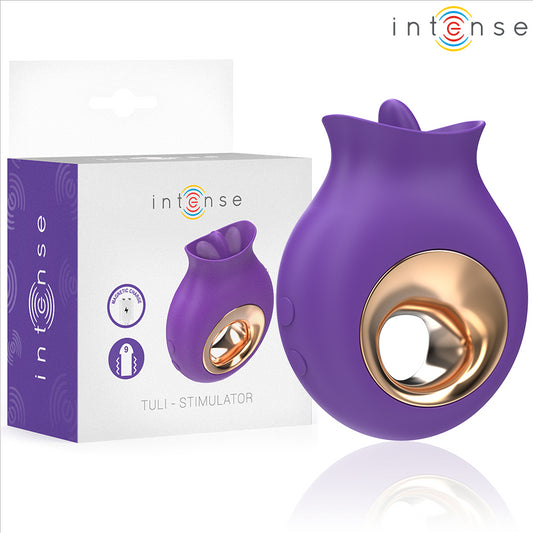 INTENSE ESTIMULADOR DE CLIToRIS TULI 9 VIBRAyoES E 9 OSCILAyoES ROXO