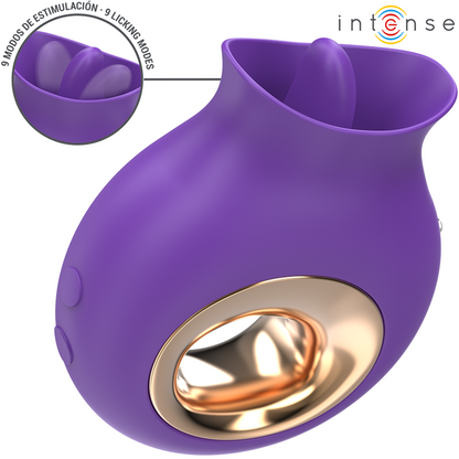 INTENSE ESTIMULADOR DE CLIToRIS TULI 9 VIBRAyoES E 9 OSCILAyoES ROXO
