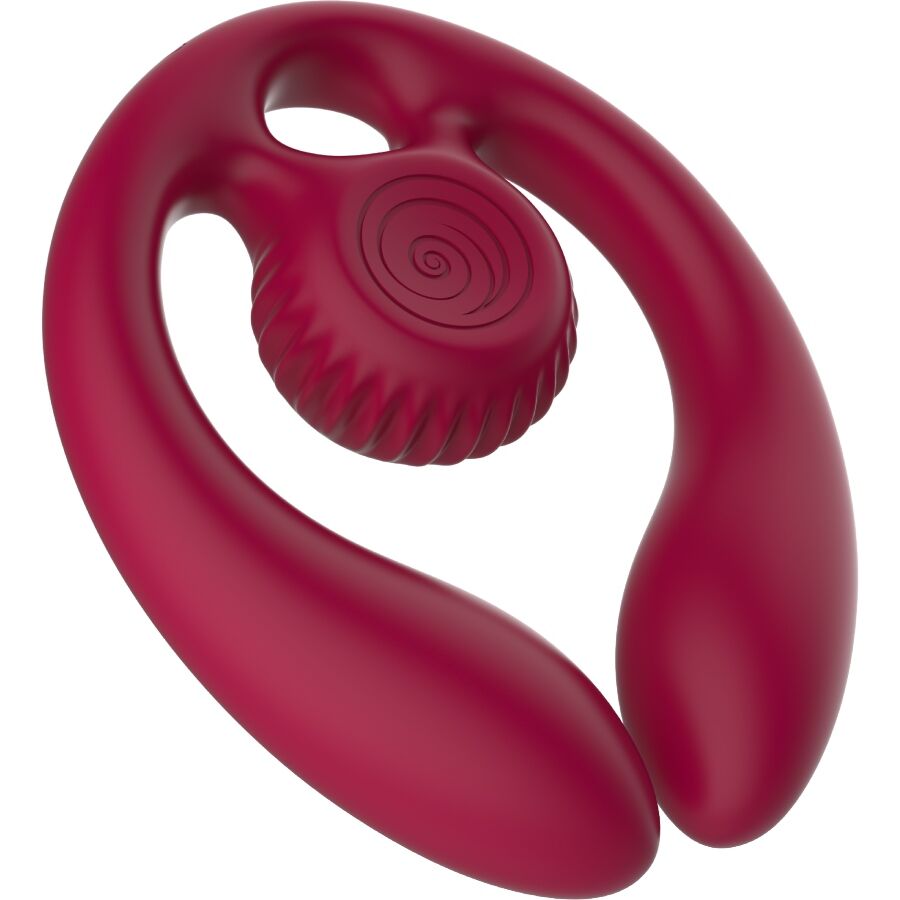 SNAIL VIBE GIZI DUO ESTIMULADOR DE CASAIS COM CONTROLE REMOTO BURGUNDY