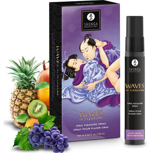 SHUNGA SPRAY ORAL SEDUTOR DE PRAZER COM SABORES DE FRUTAS EXoTICAS 20 ML