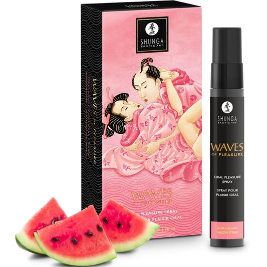 SHUNGA SPRAY ORAL SEDUTOR DE PRAZER WAVES COM SABOR MELANCIA 20 ML
