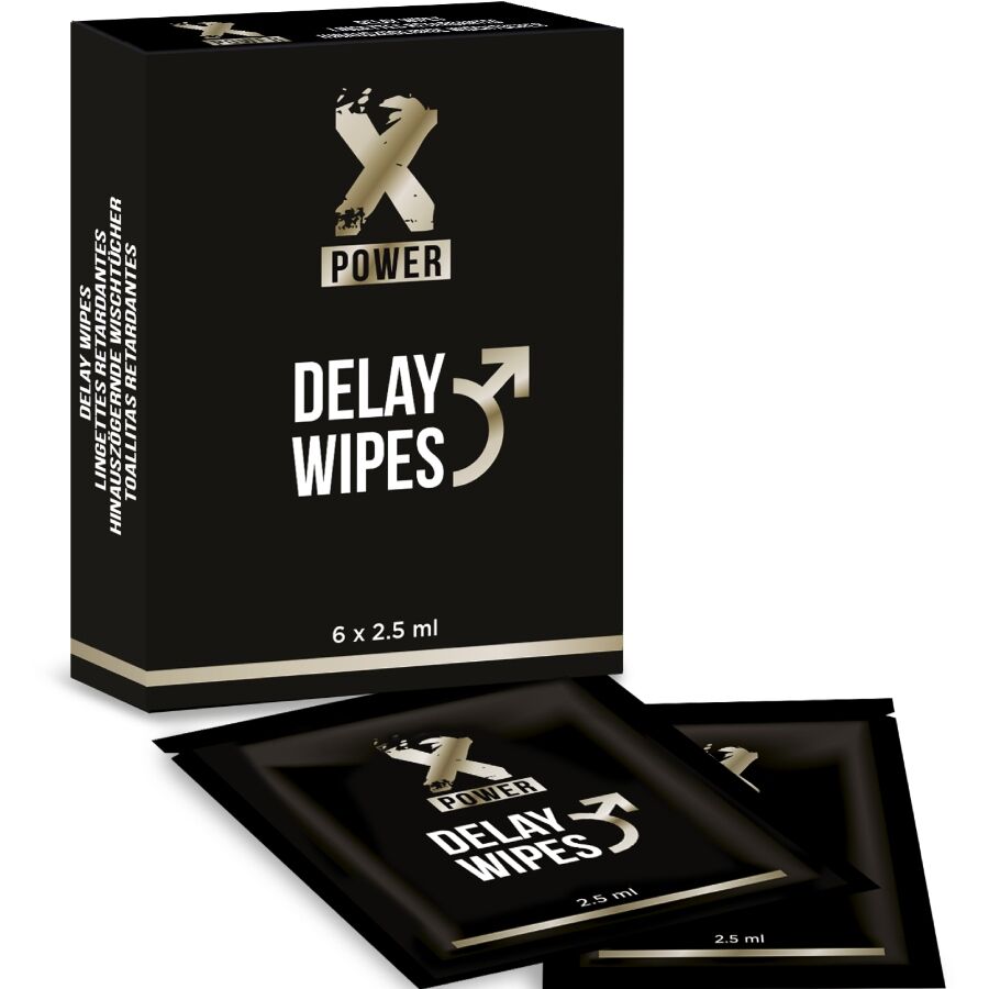 X POWER DELAY WIPES 6 UNIDADES