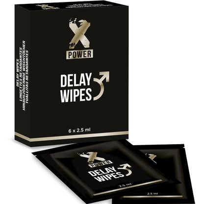 X POWER DELAY WIPES 6 UNIDADES