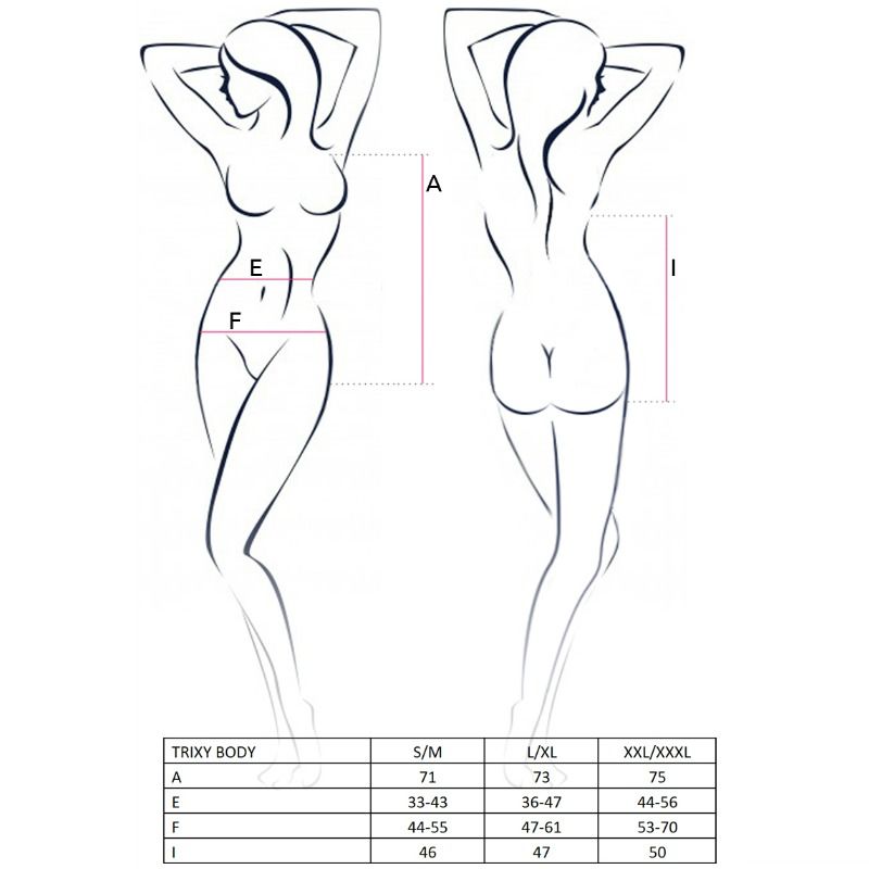 PASSION WOMAN TRIXY TEDDY PRETO TAMANHO L XL