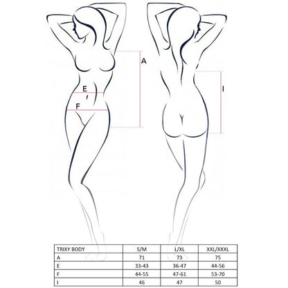 PASSION WOMAN TRIXY TEDDY PRETO TAMANHO L XL