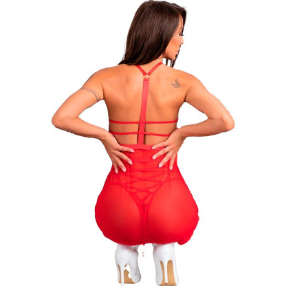 LIVCO CORSETTI FASHION SANTAS CANDY LC 90722 CAMISA TANGA NAVIDEyO S M