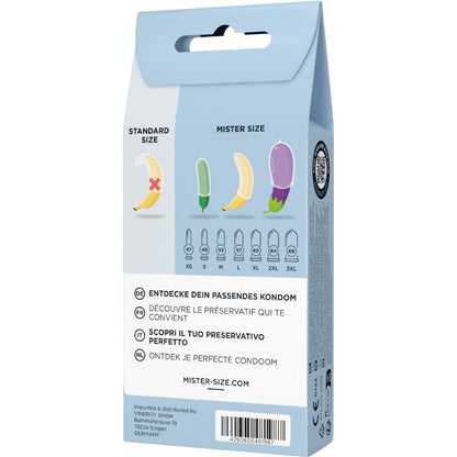 MISTER SIZE KIT DE TESTE COM 3 CAMISINHAS DE TAMANHOS DIFERENTES FITA MeTRICA