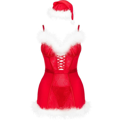 LIVCO CORSETTI FASHION AGETHE LC 90607 CAMISOLA CALCINHA FIO DENTAL CHAPeU DE NATAL TAMANHO L XL