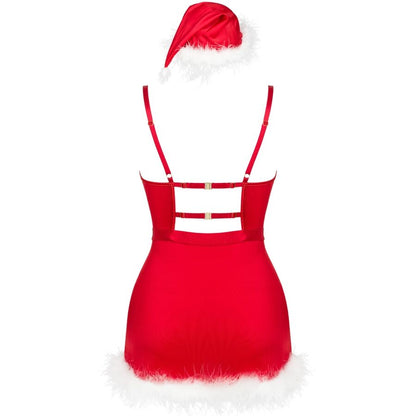 LIVCO CORSETTI FASHION AGETHE LC 90607 CAMISOLA CALCINHA FIO DENTAL CHAPeU DE NATAL TAMANHO L XL