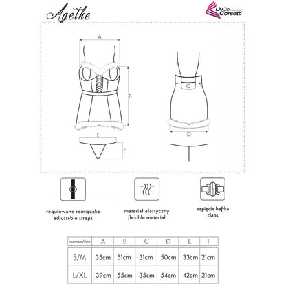 LIVCO CORSETTI FASHION AGETHE LC 90607 CAMISOLA CALCINHA FIO DENTAL CHAPeU DE NATAL TAMANHO L XL