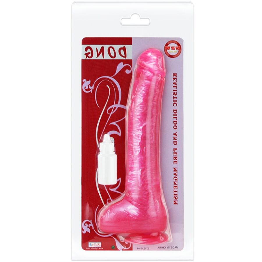 BAILE DILDO DONG ROSA REALiSTICO COM VENTOSA