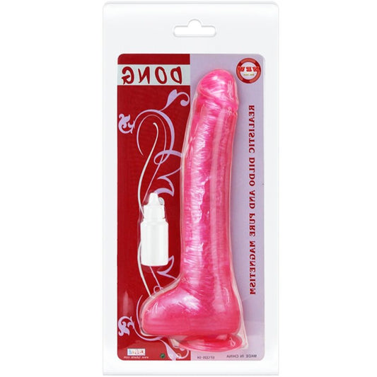 BAILE DILDO DONG ROSA REALiSTICO COM VENTOSA