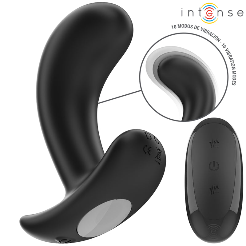 INTENSE CHANDLER ANAL PLUG 10 VIBRAyoES PRETO CONTROLE REMOTO