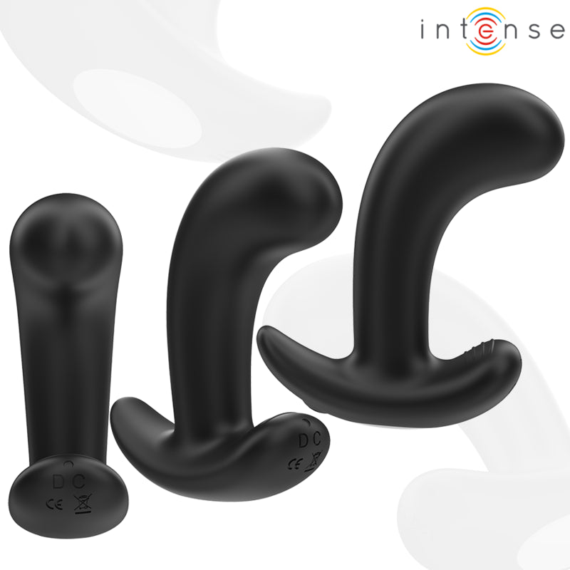 INTENSE CHANDLER ANAL PLUG 10 VIBRAyoES PRETO CONTROLE REMOTO