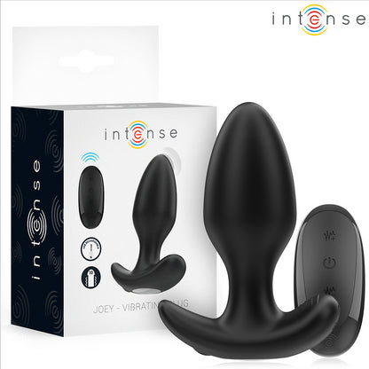 INTENSE JOEY ANAL PLUG 10 VIBRAyoES PRETO CONTROLE REMOTO