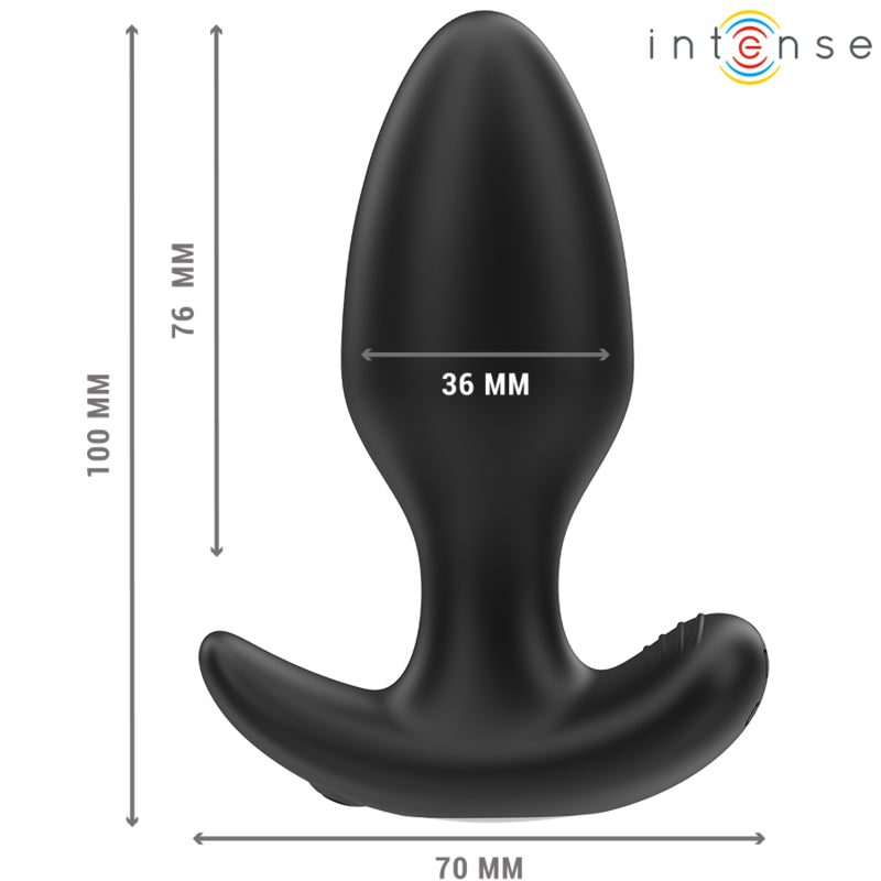INTENSE JOEY ANAL PLUG 10 VIBRAyoES PRETO CONTROLE REMOTO