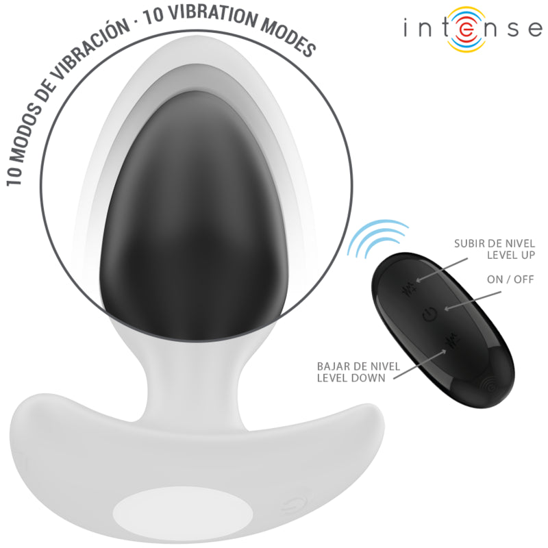 INTENSE JOEY ANAL PLUG 10 VIBRAyoES PRETO CONTROLE REMOTO