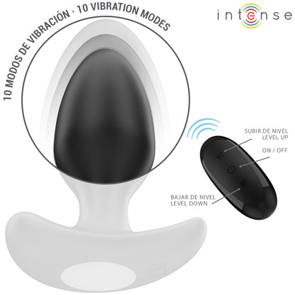 INTENSE JOEY ANAL PLUG 10 VIBRAyoES PRETO CONTROLE REMOTO