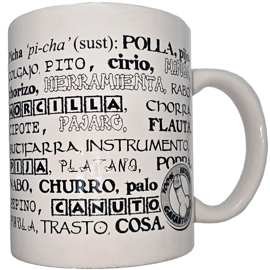 DIABLO PICANTE CANECA BRANCA COM SINoNIMOS DE PeNIS 370 ML