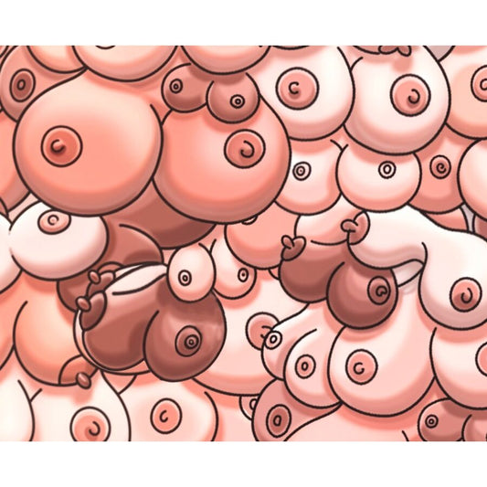 DIABLO PICANTE MOUSE PAD COLORIDO COM DESIGN DE PEITOS