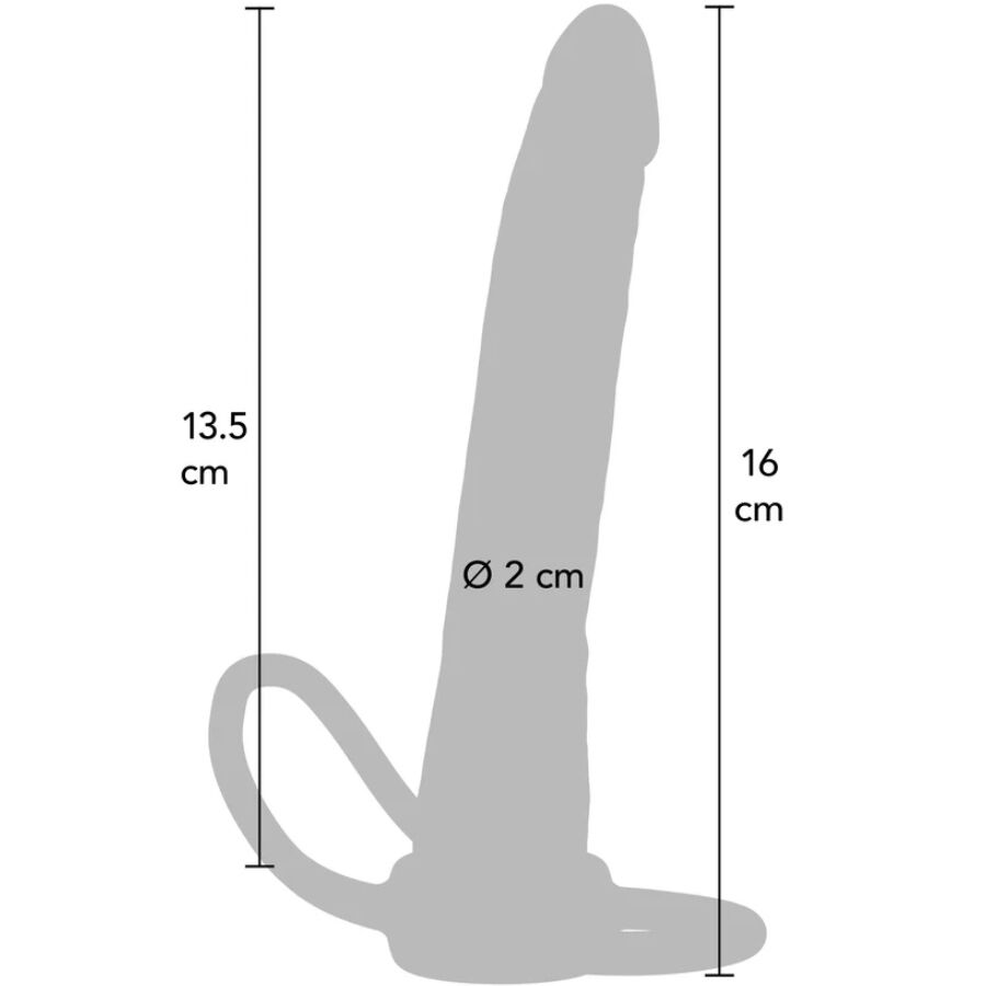 GET REAL DUPLA CONFUSaO PENETRADOR ANAL DE SILICONE 16 CM