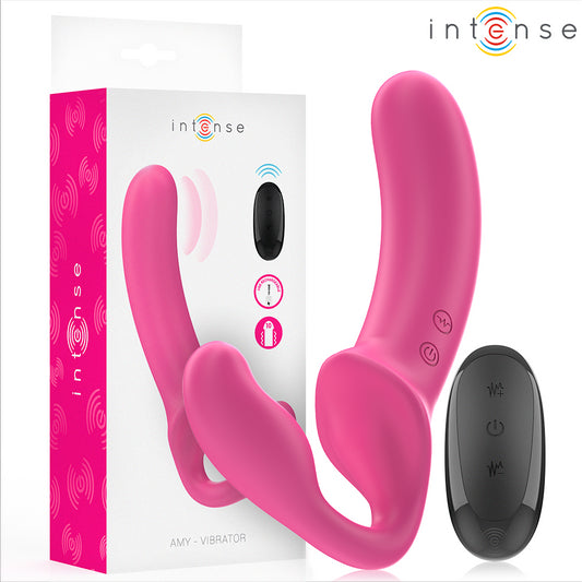 INTENSE AMY VIBRADOR DUPLO 20 CM ROSA CONTROLE REMOTO