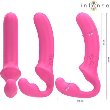 INTENSE AMY VIBRADOR DUPLO 20 CM ROSA CONTROLE REMOTO