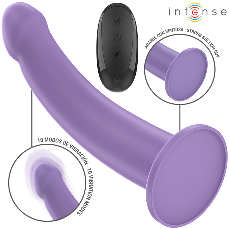 INTENSE VIBRADOR EDDIE 175 CM 10 VIBRAyoES ROXO CONTROLE REMOTO