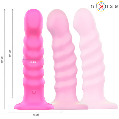 INTENSE VIBRADOR CINDY TAMANHO L DESIGN ESPIRAL 10 VIBRAyoES ROSA CONTROLE REMOTO