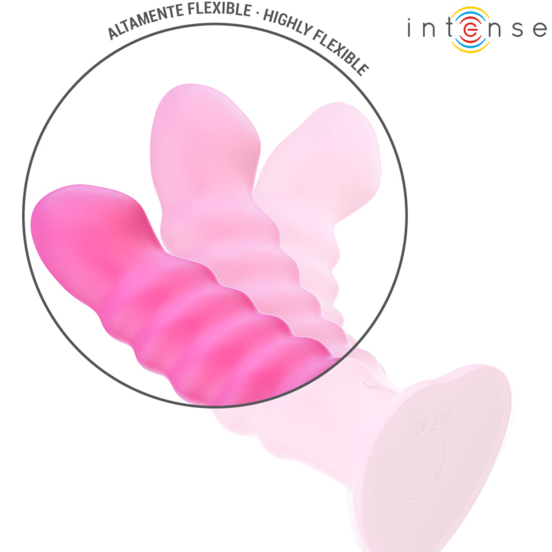 INTENSE VIBRADOR CINDY TAMANHO L DESIGN ESPIRAL 10 VIBRAyoES ROSA CONTROLE REMOTO