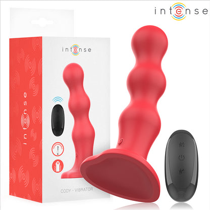 INTENSE CODY VIBRADOR COM VENTOSA VERMELHO CONTROLE REMOTO