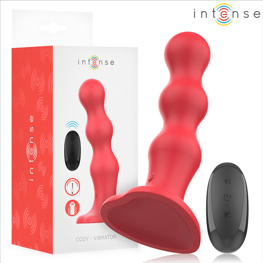 INTENSE CODY VIBRADOR COM VENTOSA VERMELHO CONTROLE REMOTO
