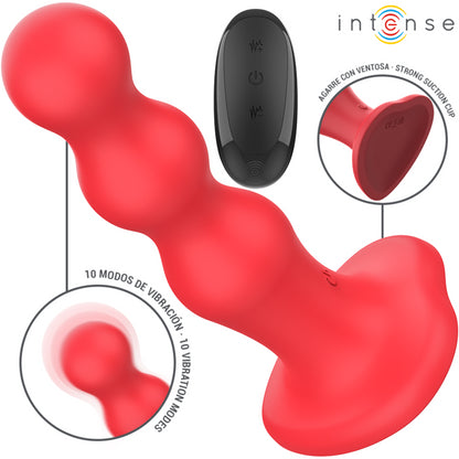 INTENSE CODY VIBRADOR COM VENTOSA VERMELHO CONTROLE REMOTO