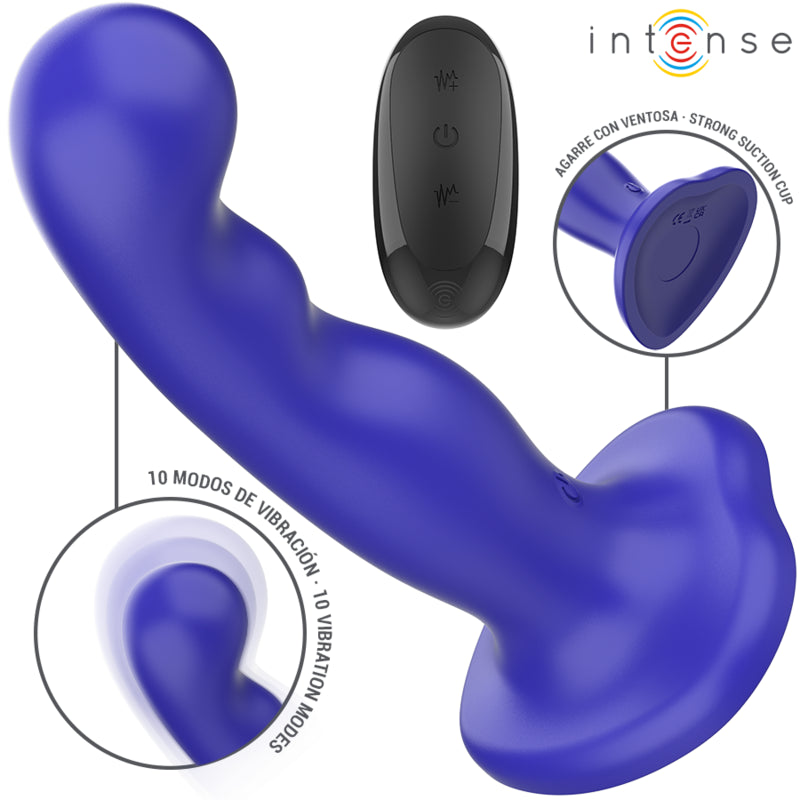 INTENSE VIBRADOR SHORTY COM VENTOSA AZUL CONTROLE REMOTO