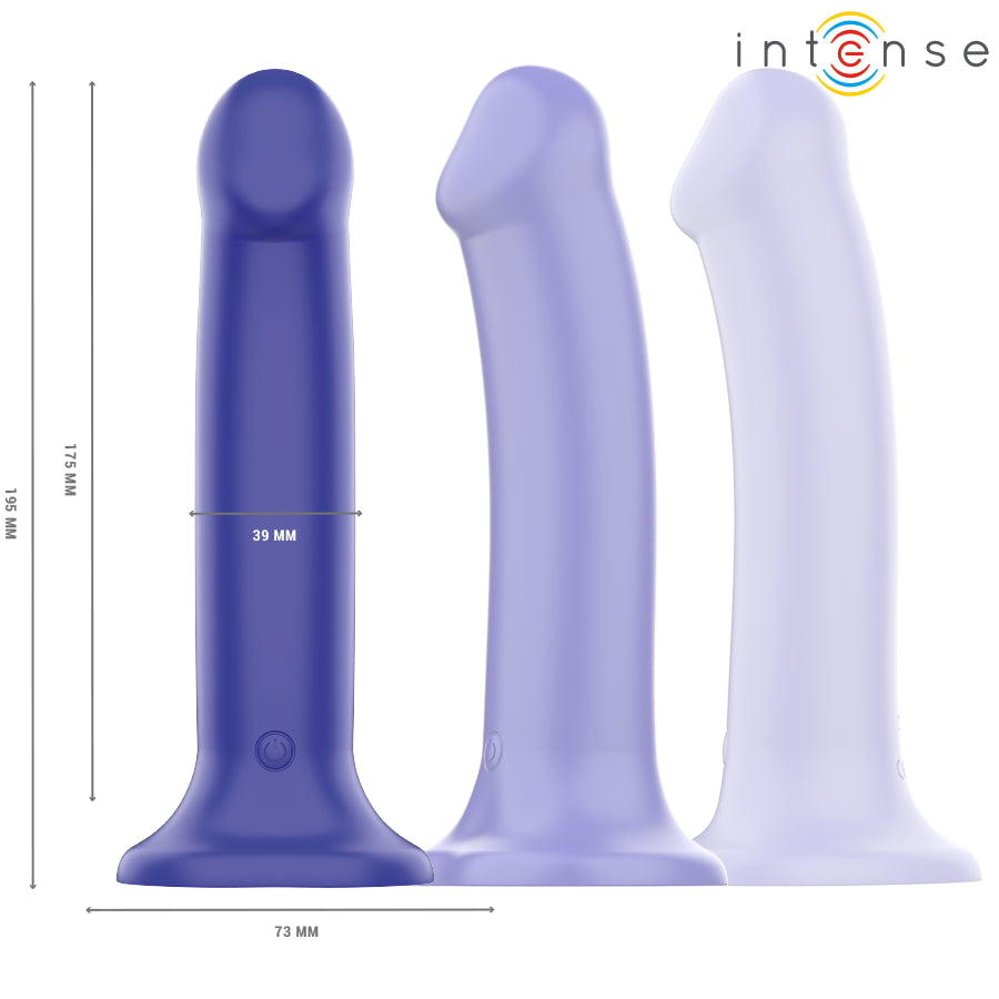 INTENSE VIBRADOR VICTORIA COM VENTOSA 10 VIBRAyoES AZUL ESCURO CONTROLE REMOTO