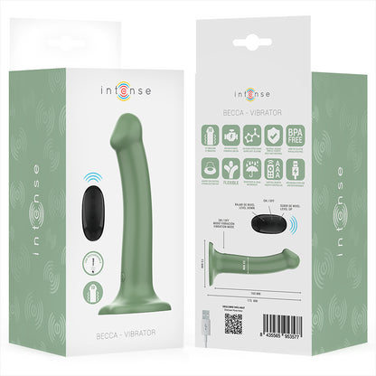 INTENSE VIBRADOR BECCA COM VENTOSA 10 VIBRAyoES VERDE CONTROLE REMOTO