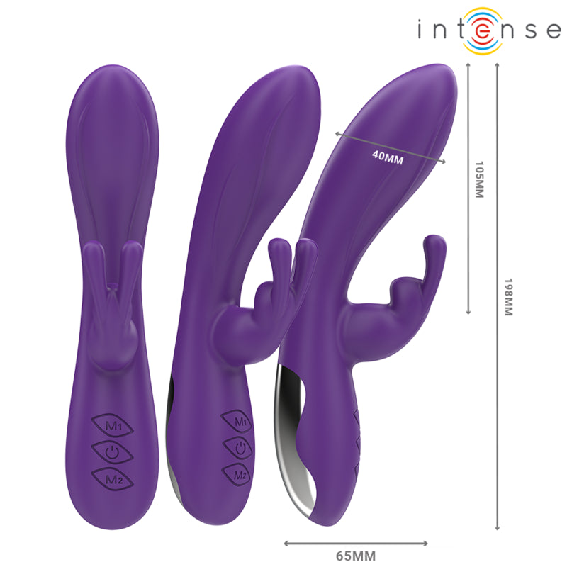 INTENSE RANDALL RABBIT VIBRADOR 10 VIBRAyoES ROXO