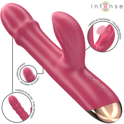 INTENSE CHLOE VIBRADOR MULTIFUNCIONAL 3 EM 1 VERMELHO