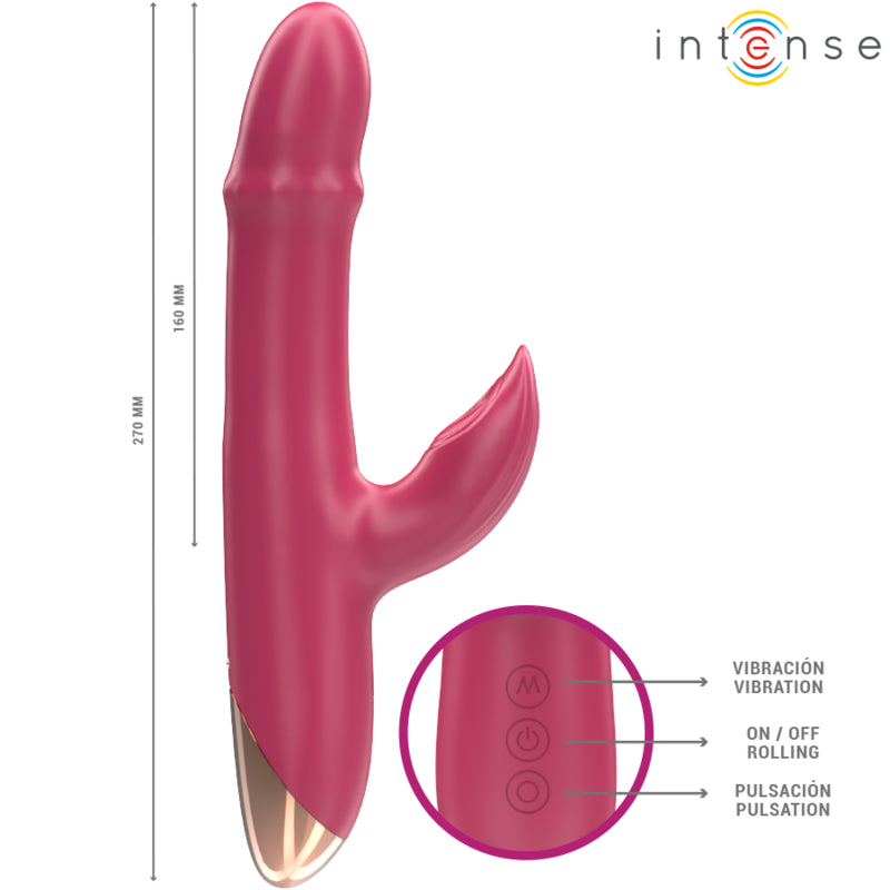 INTENSE CHLOE VIBRADOR MULTIFUNCIONAL 3 EM 1 VERMELHO