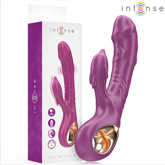 INTENSE VIBRADOR MULTIFUNCIONAL HALLE COM LiNGUA ESTIMULANTE DE GOLFINHOS ROXO