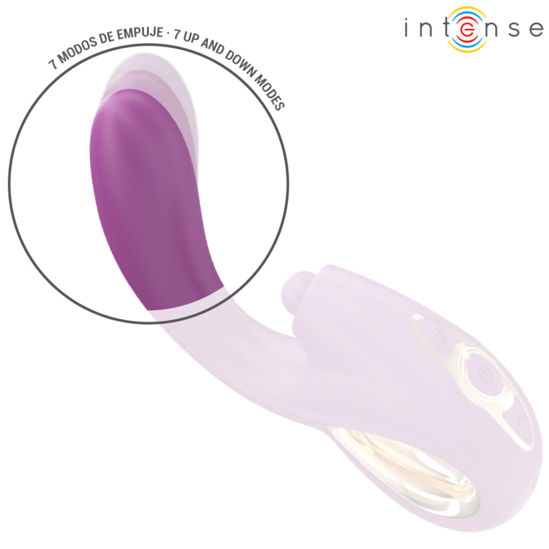 INTENSE LALI MULTIFUNCIONAL VIBRADOR DE PONTO G COM BATIDA IMPULSaO E VIBRAyaO ROXO