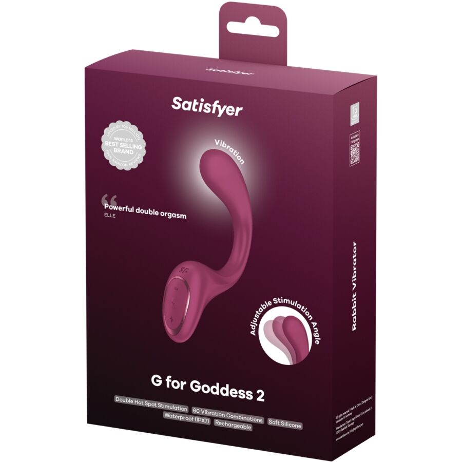 SATISFYER G FOR GODDESS 2 RABBIT VIBRATOR BOTTLE BORDEAUX