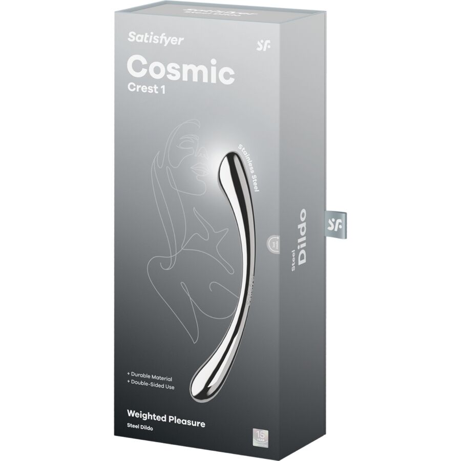 SATISFYER COSMIC CREST 1 DILDO DE AyO INOXIDaVEL COM DUAS EXTREMIDADES