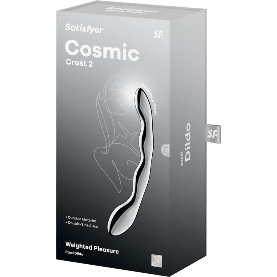 SATISFYER COSMIC CREST 2 DILDO DE AyO INOXIDaVEL COM DUAS EXTREMIDADES