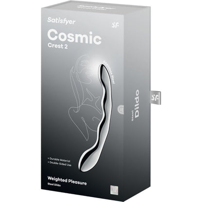 SATISFYER COSMIC CREST 2 DILDO DE AyO INOXIDaVEL COM DUAS EXTREMIDADES
