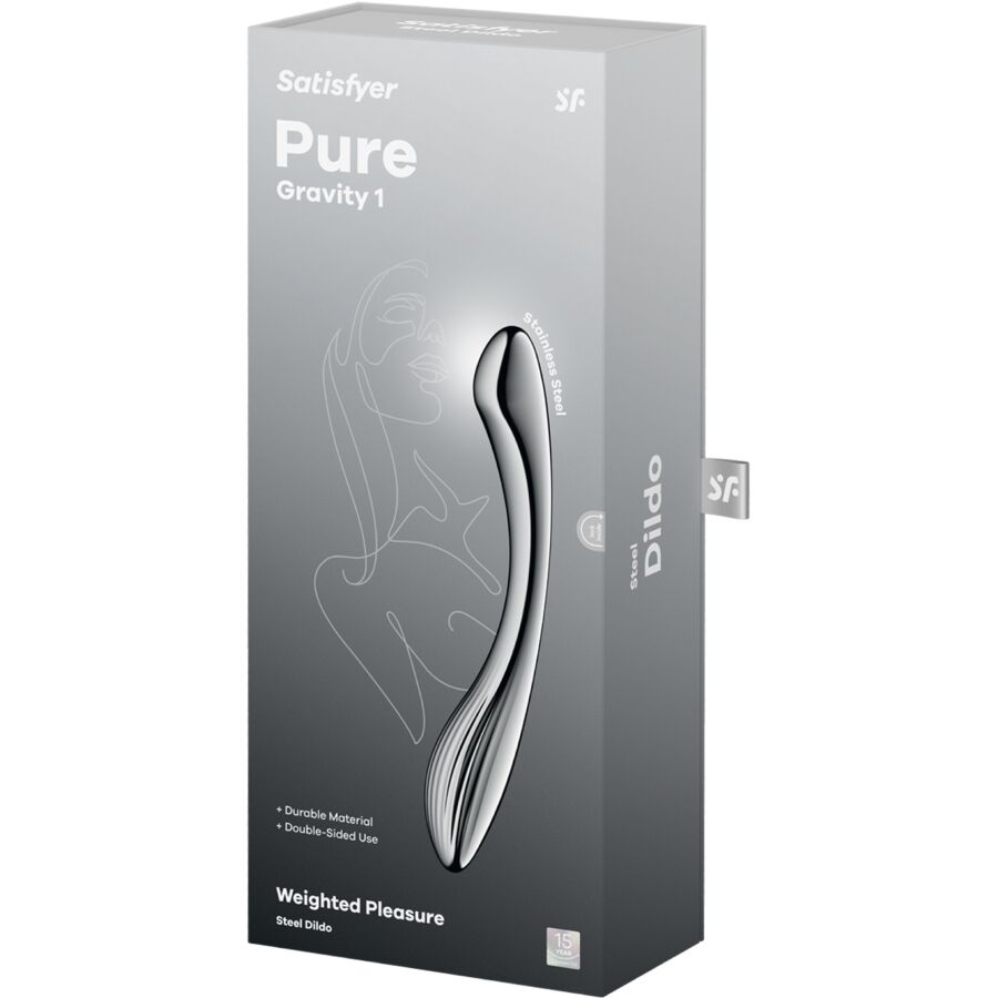 SATISFYER PURE GRAVITY 1 DILDO DE AyO INOXIDaVEL COM DUAS EXTREMIDADES